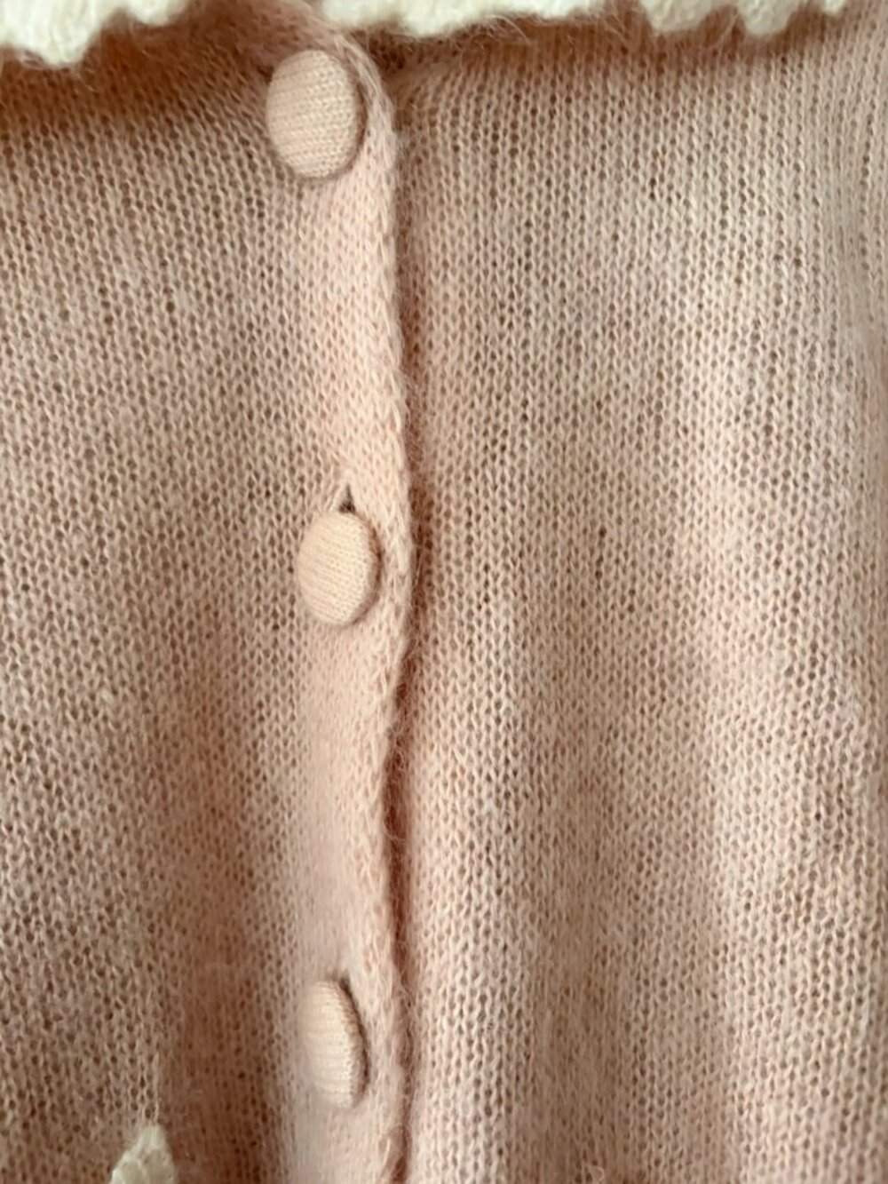 Rouje Paris Knit Cardigan Sweater Light Pink Size L - Picture 5 of 8